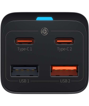 Baseus GaN3 Pro Desktop Fast Charger 2xType-C/2xUSB 65W Black