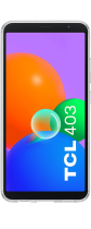 Vivid Set TPU Case + Tempered Glass TCL 403 Transparent