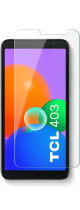 Vivid Set TPU Case + Tempered Glass TCL 403 Transparent