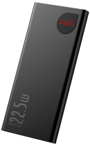 Baseus Powerbank PD+QC 10000mAh 2xUSB/Type-C/Lightning/micro-USB Digital Display 22.5W Black