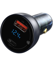 Baseus Car Charger USB/Type-C QC+PPS 65W Dark Gray + Cable Type-C 100W