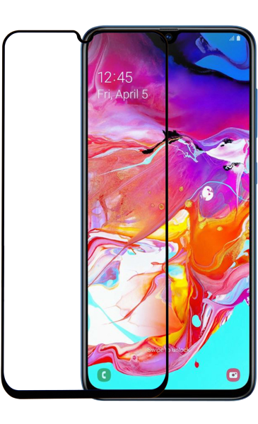 Vivid Full Face Tempered Glass Samsung Galaxy A70 Black