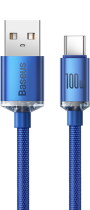 Baseus Crystal Shine Series Cable USB to Type-C 100W 2m Blue