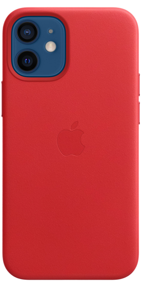 Apple Leather Case iPhone 12 mini with MagSafe Red