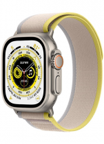 Apple Watch Ultra GPS + Cellular 49mm Titanium Case with Yellow/Beige Trail Loop S/M