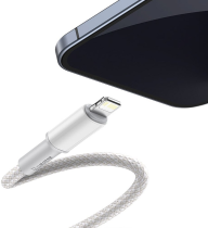 Baseus High Density Braided Fast Charging Data Cable Type-C to Lightning PD 20W 2m White