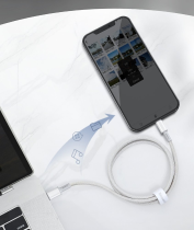 Baseus High Density Braided Fast Charging Data Cable Type-C to Lightning PD 20W 2m White