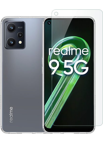 Vivid Set TPU Case + Tempered Glass Realme 9 5G Transparent