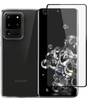 Vivid Set TPU + 3D Curved Tempered Glass Samsung Galaxy S20 Ultra Black