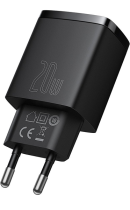 Baseus Compact Quick Charger Type-C/USB 20W Black