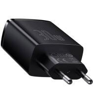 Baseus Compact Quick Charger Type-C/2xUSB 30W Black