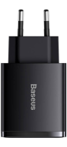 Baseus Compact Quick Charger Type-C/2xUSB 30W Black