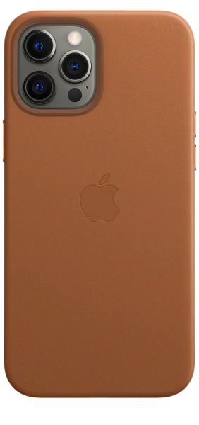 Apple Leather Case iPhone 12 Pro Max with MagSafe Saddle Brown