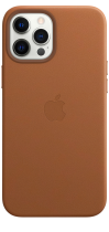 Apple Leather Case iPhone 12 Pro Max with MagSafe Saddle Brown