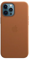 Apple Leather Case iPhone 12 Pro Max with MagSafe Saddle Brown