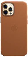 Apple Leather Case iPhone 12 Pro Max with MagSafe Saddle Brown