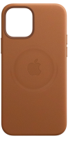 Apple Leather Case iPhone 12 Pro Max with MagSafe Saddle Brown