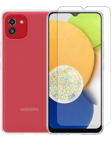 Vivid Set TPU + Tempered Glass Samsung Galaxy A03 Transparent