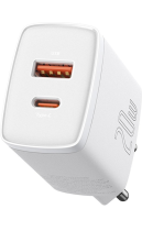 Baseus Compact Quick Charger Type-C/USB 20W White