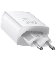 Baseus Compact Quick Charger Type-C/2xUSB 30W White
