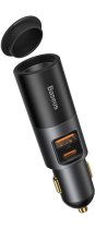 Baseus Car Charger Cigarette Lighter Expansion USB/Type-C PD+QC 120W Gray