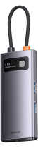 Baseus Multifunctional HUB Docking Station Metal Gleam Series 4 in 1 Type-C to USB 3.0+RJ45 Gray