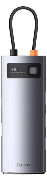 Baseus Multifunctional HUB Docking Station Metal Gleam Series 4 in 1 Type-C to USB 3.0 Gray