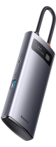 Baseus Multifunctional HUB Docking Station Metal Gleam Series 4 in 1 Type-C to USB 3.0 Gray