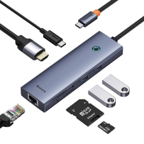 Baseus Multifunctional HUB Docking Station UltraJoy Series 7 in 1 Type-C to HDMI4K@60Hz+USB3.0+PD+RJ