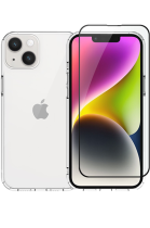 Vivid Set TPU Case + Full Face Tempered Glass Apple iPhone 15 Black
