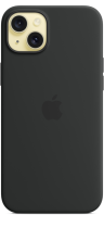 Apple iPhone 15 Plus Silicone Case with MagSafe Black