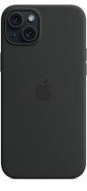 Apple iPhone 15 Plus Silicone Case with MagSafe Black