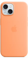 Apple iPhone 15 Silicone Case with MagSafe Orange Sorbet