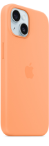 Apple iPhone 15 Silicone Case with MagSafe Orange Sorbet