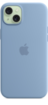 Apple iPhone 15 Plus Silicone Case with MagSafe Winter Blue