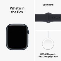 Apple Watch Series 9 GPS 45mm Midnight Aluminium Case with Midnight Sport Band M/L