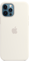 Apple Silicone Case iPhone 12/12 Pro with MagSafe White