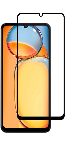 Vivid Full Face Tempered Glass Redmi 13C Black