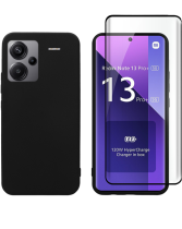 Vivid Set Matte Case Black + 3D Curved Tempered Glass Redmi Note 13 Pro+ 5G Black