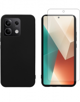 Vivid Set Matte Case Black + Tempered Glass Redmi Note 13 Pro 5G/Poco X6 5G