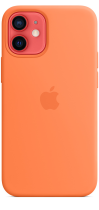 Apple Silicone Case iPhone 12 mini with MagSafe Kumquat