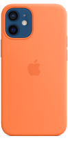 Apple Silicone Case iPhone 12 mini with MagSafe Kumquat