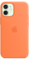 Apple Silicone Case iPhone 12 mini with MagSafe Kumquat