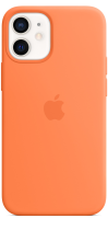 Apple Silicone Case iPhone 12 mini with MagSafe Kumquat