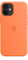 Apple Silicone Case iPhone 12 mini with MagSafe Kumquat