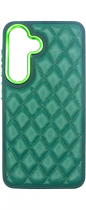 Vivid Diamond Shape PU Leather Case Samsung Galaxy S24 Green