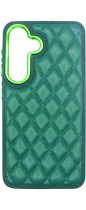Vivid Diamond Shape PU Leather Case Samsung Galaxy S24 Green