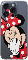 Disney Case Apple iPhone 15 Pro Minnie Partial Print Smiley Transparent