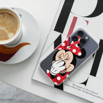 Disney Case Apple iPhone 15 Pro Minnie Partial Print Smiley Transparent