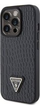 Guess “Croco Triangle Logo Collection” Case Apple iPhone 15 Pro Black